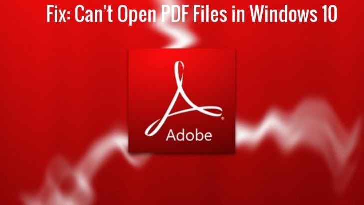 adobe reader installed but cannot open pdf files
