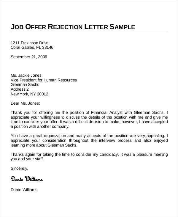 cic job offer letter sample