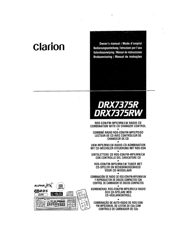 clarion max 7700 user guide english