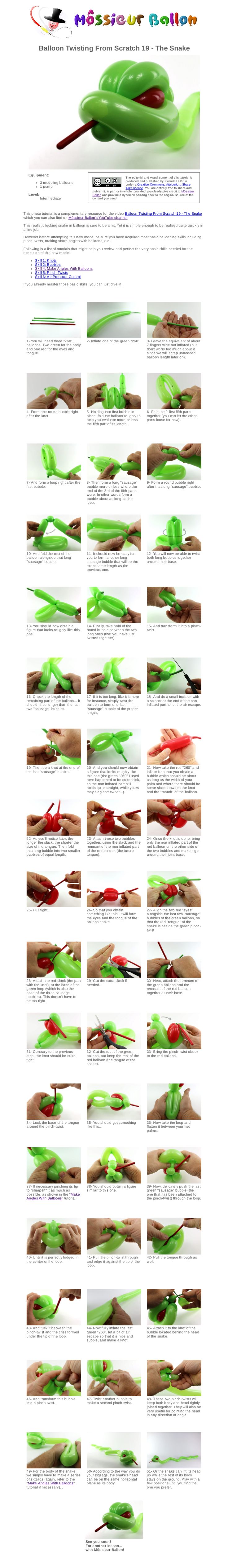 balloon animal instructions pdf
