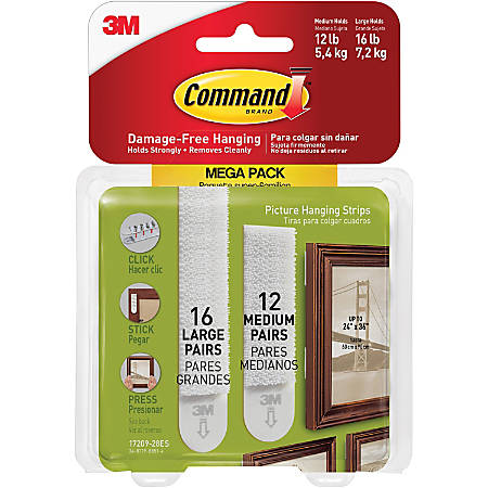 3m large picture hanging strips instructions