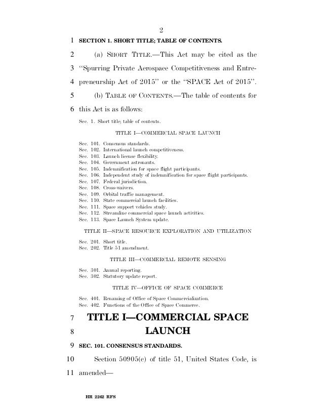 commercial space launch competitiveness act of 2015 pdf