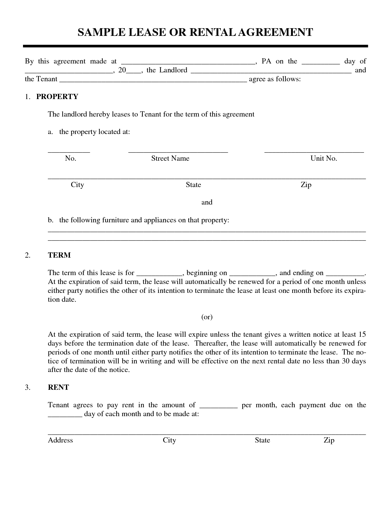 agreement to lease pdf