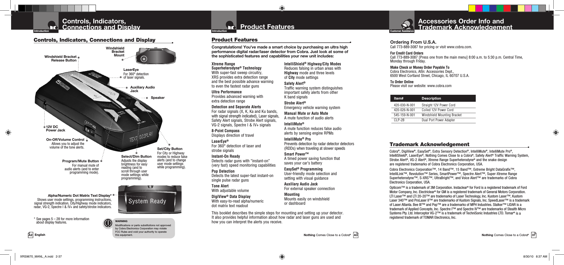 a380 radar detector manual