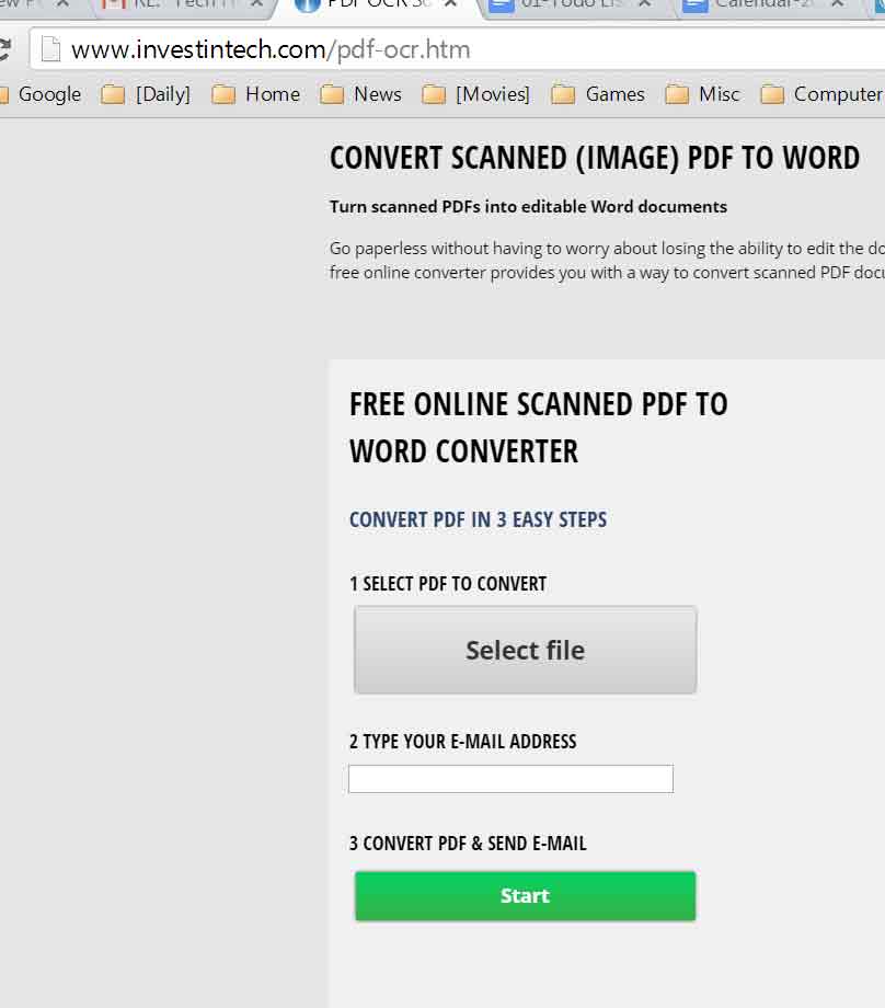 convert scanned pdf to word free