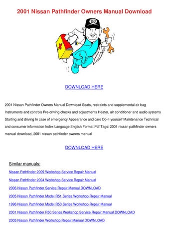 1996 nissan pathfinder repair manual pdf