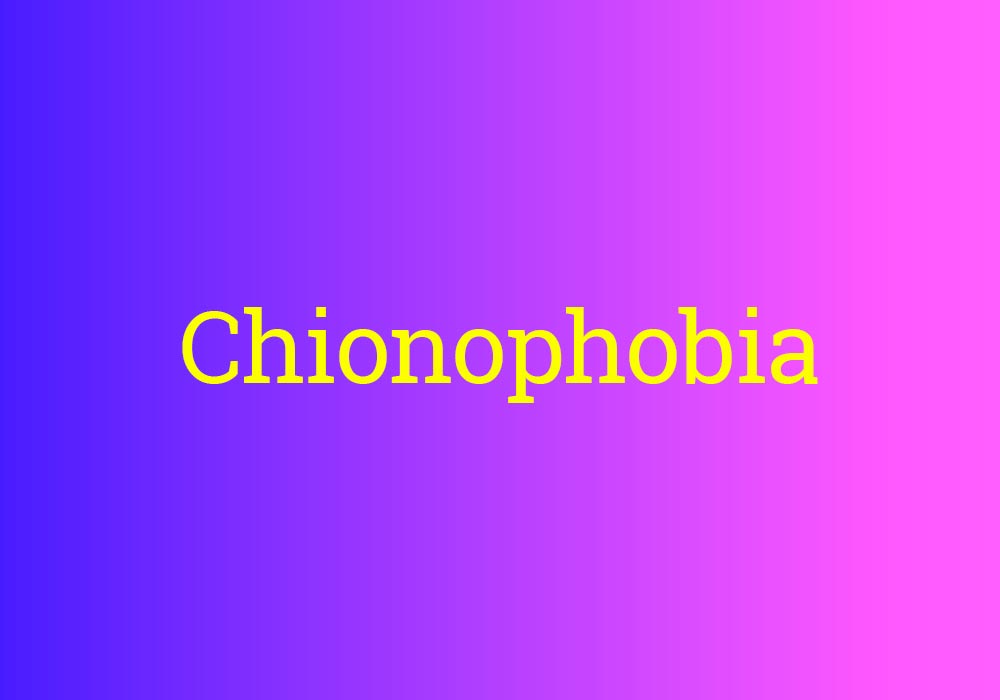 chionophobia dictionary