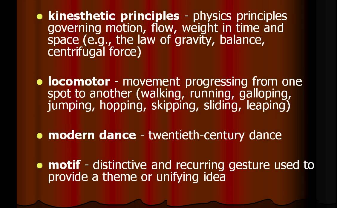 dance glossary