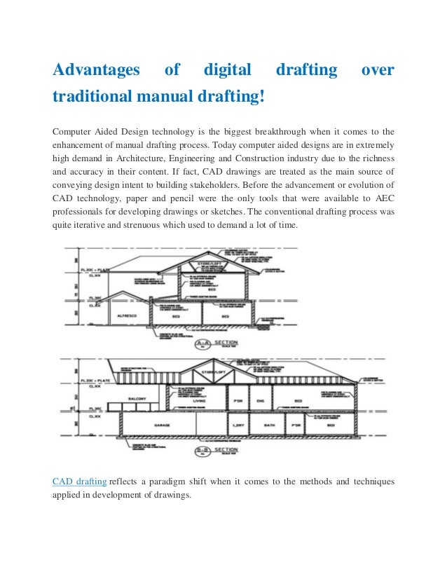 advantages of cad over manual drafting