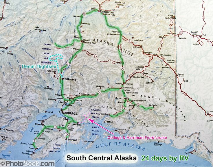 alaska road map rv travel guide