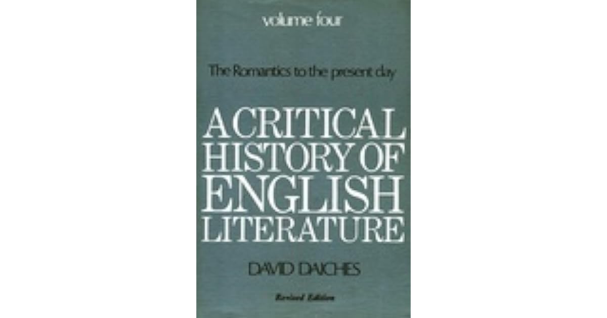 a critical history of english literature by david daiches pdf
