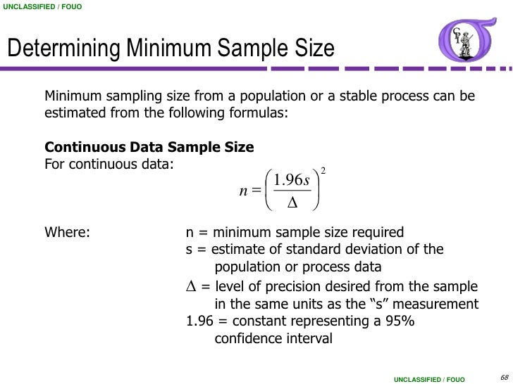 data analytics minimum sample size